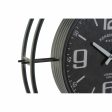 Wall Clock DKD Home Decor Black Crystal Iron 64 x 9 x 73 cm For Discount