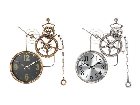 Wall Clock DKD Home Decor Gears Crystal Iron 50 x 7 x 62 cm (2 Units) Discount