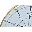 Wall Clock DKD Home Decor Crystal Golden Metal White Compass (60 x 3 x 60 cm) For Sale