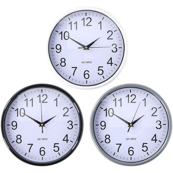 Wall Clock Ø 25 x 3 cm Multicolour polypropylene Supply