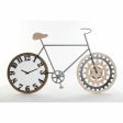 Wall Clock DKD Home Decor 108 x 6,4 x 63,5 cm Natural Black Bicycle Metal MDF Wood Cheap