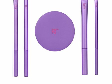 Set of Make-up Brushes Real Techniques Brow Styling Fuchsia 5 Pieces For Sale