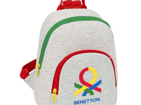 Casual Backpack Benetton Pop Grey 13 L For Discount