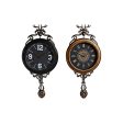 Wall Clock DKD Home Decor Black Golden Crystal Iron Pendulum 27 x 7,5 x 57,5 cm (2 Units) Discount