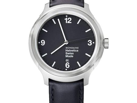 Men s Watch Mondaine HELVETICA No. 1 BOLD (Ø 43 mm) For Sale