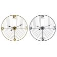 Wall Clock DKD Home Decor Black Golden Metal 60 x 3 x 60 cm Modern (2 Units) For Sale