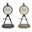 Table clock DKD Home Decor 17 x 8 x 31 cm Black Golden Iron PVC Loft (2 Units) For Sale