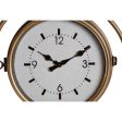 Wall Clock DKD Home Decor 43 x 14,5 x 47 cm Crystal Grey Golden Iron Traditional (2 Units) on Sale