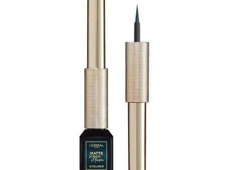 Eyeliner L Oreal Make Up Matte Signature 04-emeraude (3 ml) Online Hot Sale