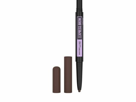 Eyebrow Pencil Maybelline Express Brow Satin Duo 04 Dark Brown on Sale