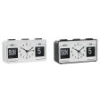 Alarm Clock DKD Home Decor 17 x 5 x 9 cm Black White PVC (2 Units) Cheap