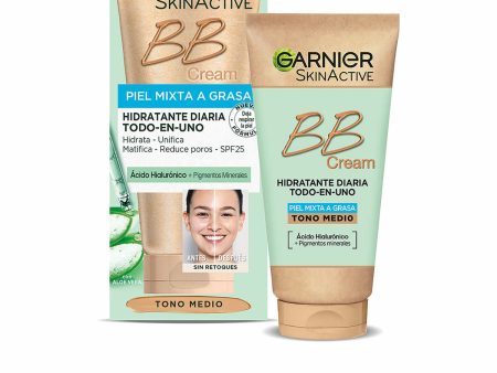 Hydrating Cream with Colour Garnier Skinactive Bb Cream Combination Skin Oily skin Medium 50 ml Spf 25 Hot on Sale