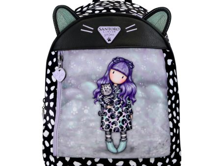 Casual Backpack Gorjuss Smitten kitten Black White (25,5 x 31 x 10 cm) For Discount