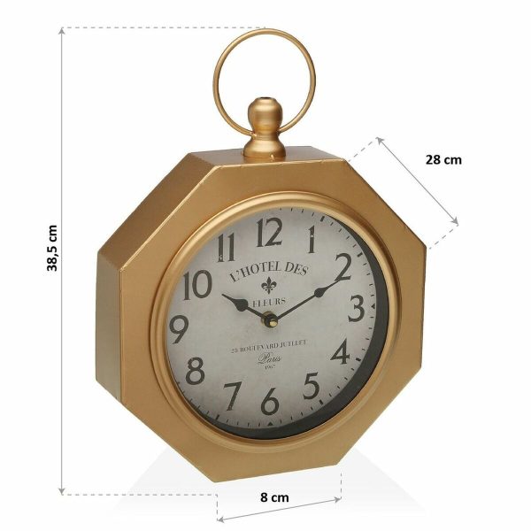 Wall Clock Versa GL Metal (28 x 8 x 40 cm) on Sale