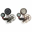 Wall Clock DKD Home Decor 54 x 9 x 56 cm Red Black Grey Golden Iron Vintage (2 Units) Supply