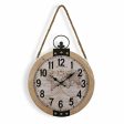 Wall Clock Versa Mapamundi 40 x 6,5 x 47 cm MDF Wood Cheap