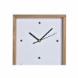 Wall Clock DKD Home Decor White Brown Wood Aluminium Houses Urban 20 x 4 x 30 cm Sale