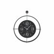 Wall Clock DKD Home Decor Black Crystal Iron 64 x 9 x 73 cm For Discount