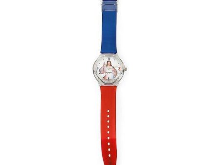 Unisex Watch Amen GESÙ Rosso Blu (Ø 39 mm) Supply