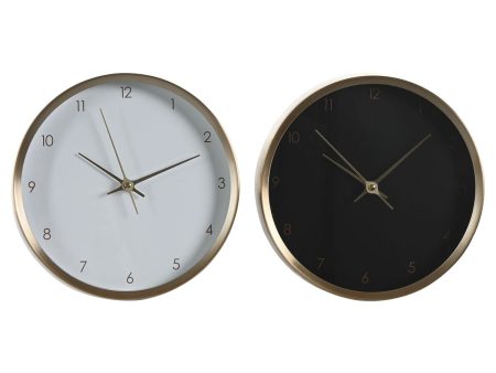 Table clock DKD Home Decor 25,7 x 4,2 x 25,7 cm Lady Golden Aluminium (2 Units) Supply