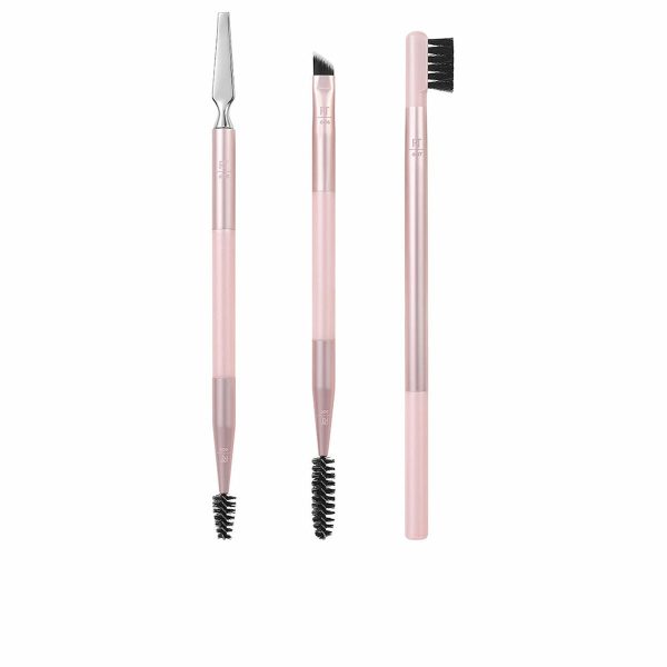 Set of Make-up Brushes Real Techniques Brow Styling Pink 3 Pieces Hot on Sale