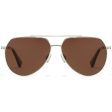 Unisex Sunglasses Hawkers Shadow Polarised ø 60 mm Golden Silver Rose gold Sale