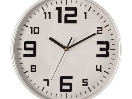 Table clock Atmosphera Silver polypropylene (Ø 30 cm) Discount