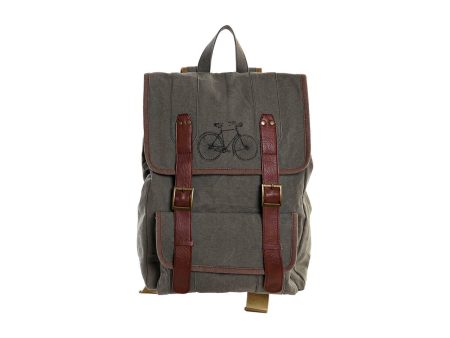 Casual Backpack DKD Home Decor Canvas Bicycle Grey Brown (33 x 12 x 47 cm) Online