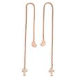 Ladies  Earrings Amen CUORE CROCE CRISTALLI ROSE GOLD For Cheap