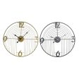 Wall Clock DKD Home Decor Black Golden Metal Modern 45 x 3 x 45 cm (2 Units) Online Hot Sale