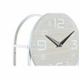 Wall Clock DKD Home Decor Natural Metal MDF White (25,5 x 11,5 x 71 cm) For Cheap