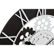 Wall Clock DKD Home Decor White Black Iron MDF Wood Gears 60 x 4 x 60 cm Online Sale