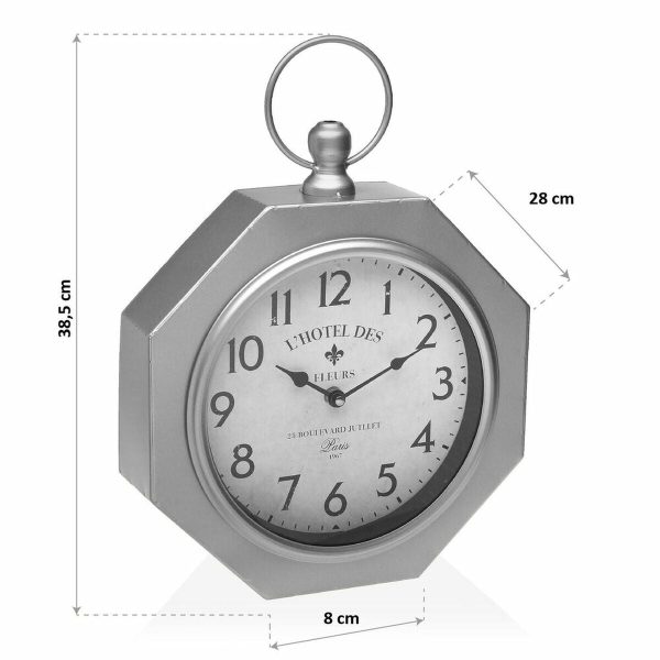 Wall Clock Versa GY Metal (28 x 8 x 40 cm) Online Sale