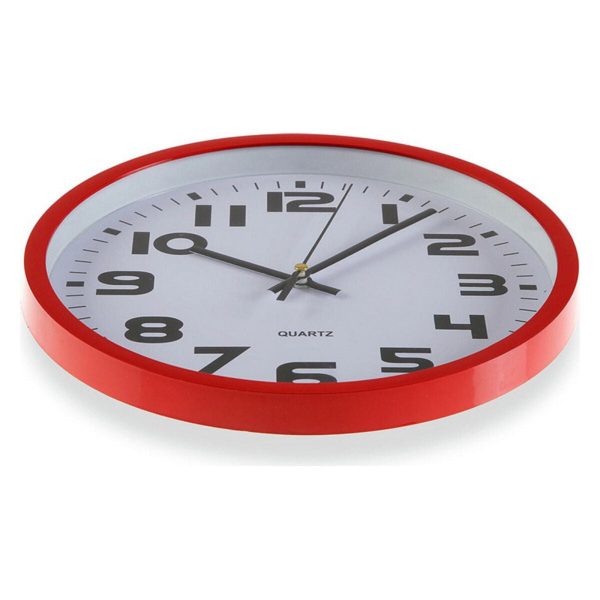 Wall Clock Versa Red Plastic 3,8 x 25 x 25 cm For Sale