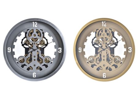 Wall Clock DKD Home Decor Golden Silver Crystal Iron 50 x 8 x 50 cm (3 Units) (2 Units) Online