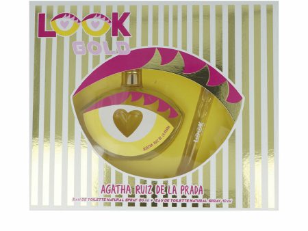 Women s Perfume Set Agatha Ruiz De La Prada Look Gold 2 Pieces Sale