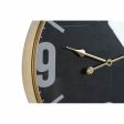 Wall Clock DKD Home Decor Crystal Black Golden Iron (60 x 6.5 x 80 cm) Sale