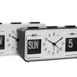 Alarm Clock DKD Home Decor 17 x 5 x 9 cm Black White PVC (2 Units) Cheap