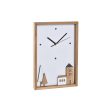 Wall Clock DKD Home Decor White Brown Wood Aluminium Houses Urban 20 x 4 x 30 cm Sale